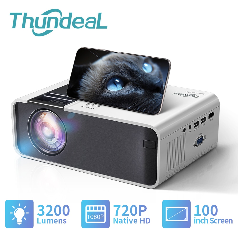 ThundeaL HD ̴ , Ƽ 1280x720P LED  , Ȩ þ ó׸ 3D Ʈ 2K 4K  ȭ , TD90